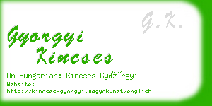 gyorgyi kincses business card